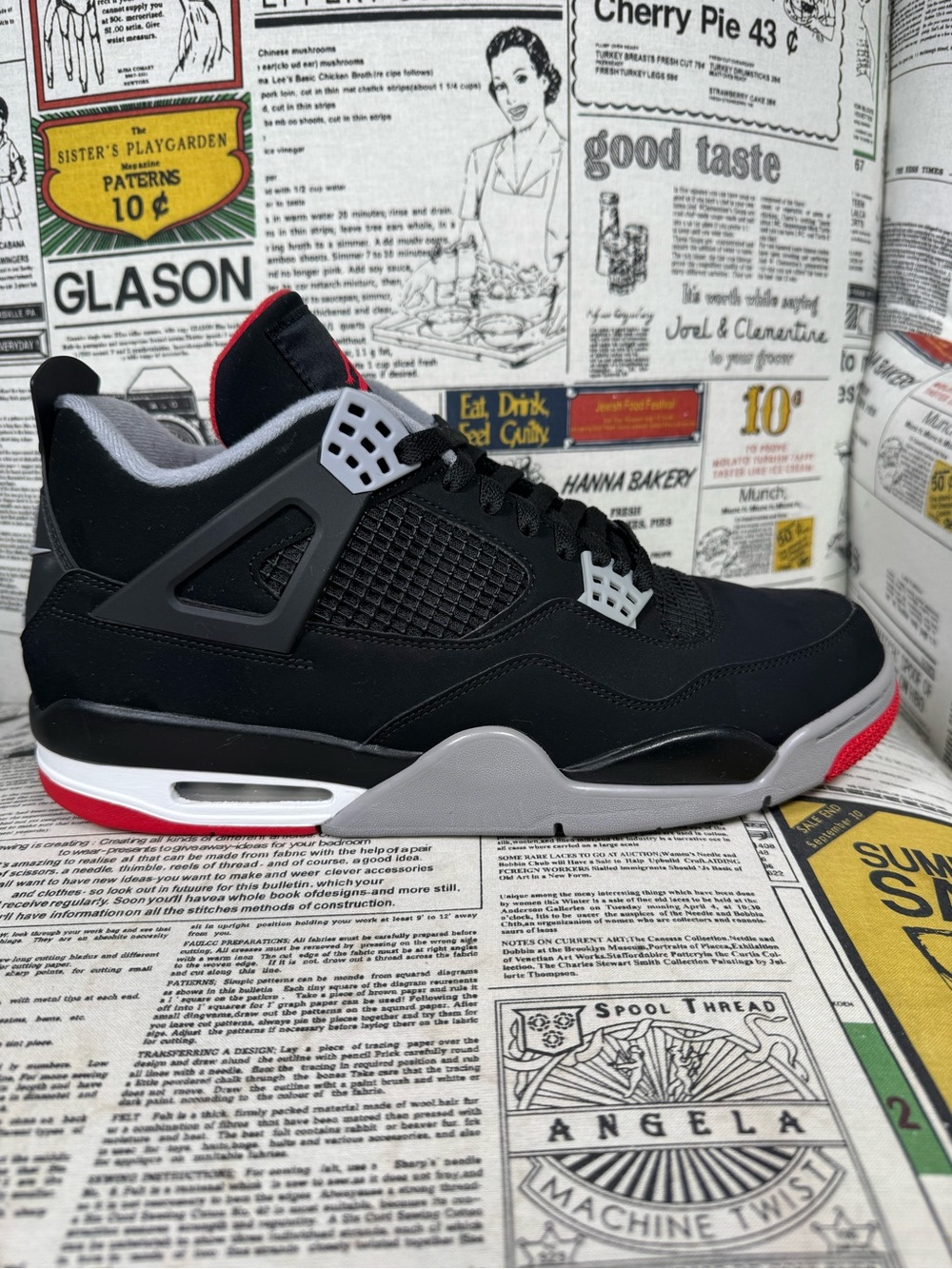 Nike Air Jordan 4 OG Bred 2019 308497-060 Men Size 12 With Box Worn 2x
